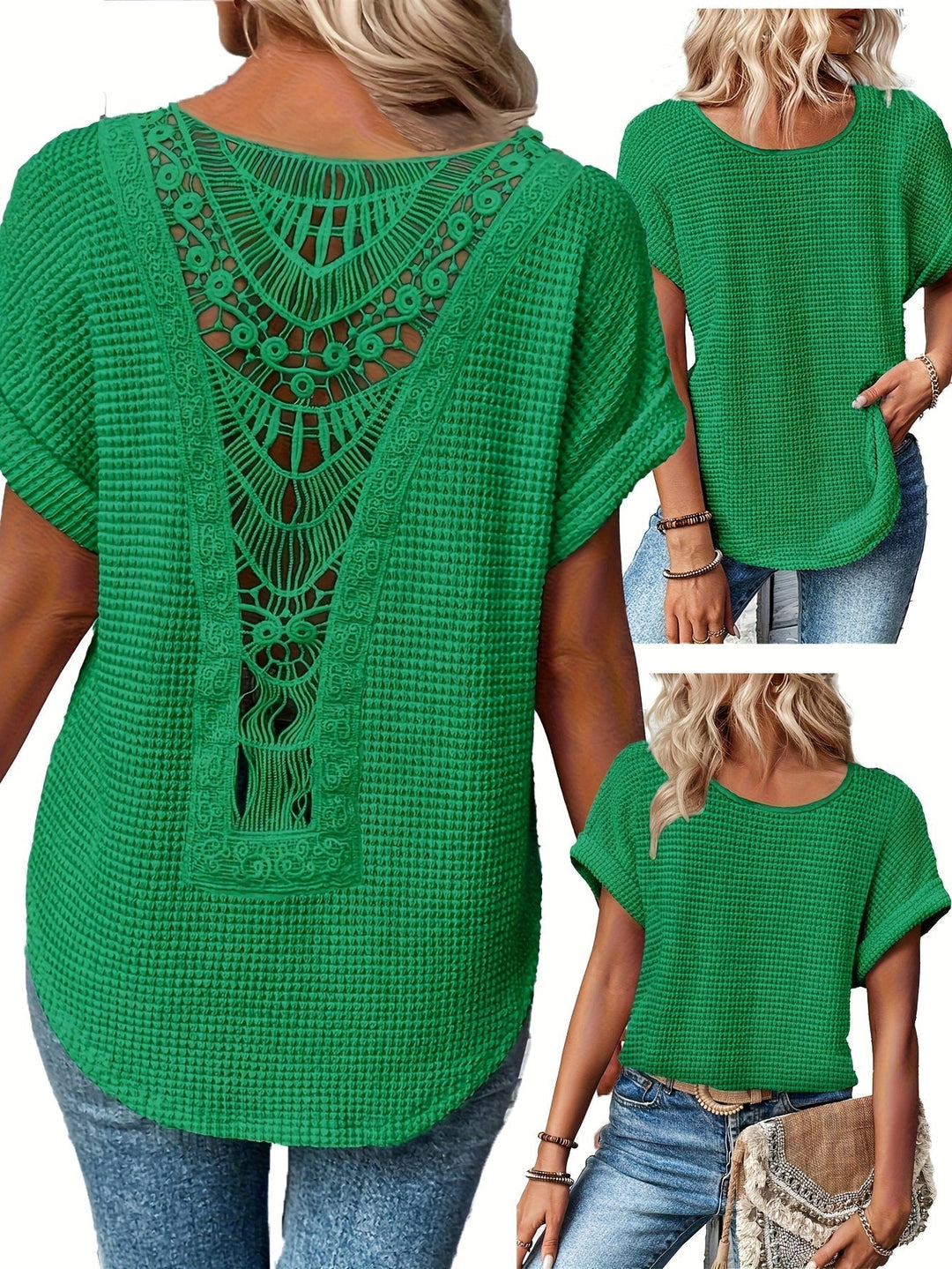 Oliv | Bequemes Rundhals-T-Shirt mit Rundhalsausschnitt