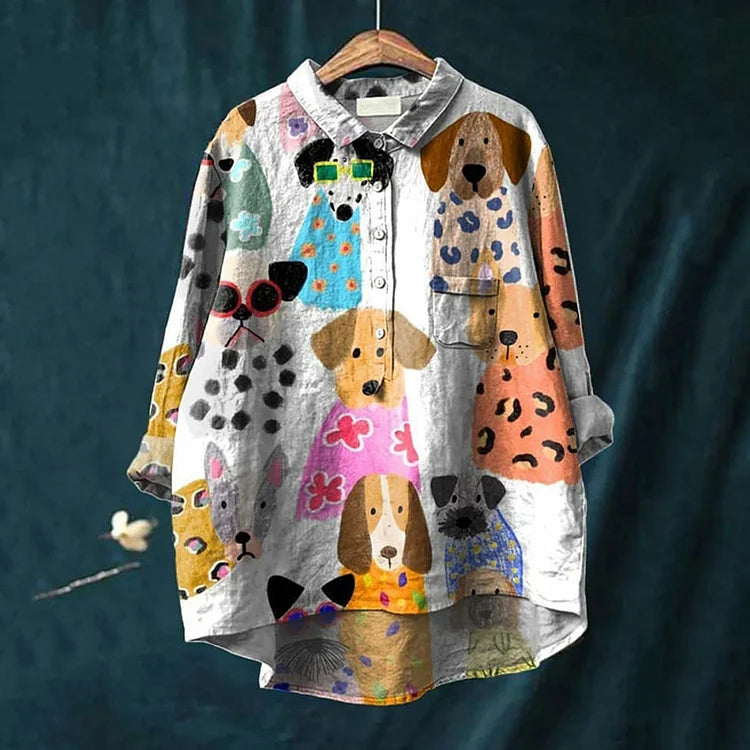 Fern | Hundekunst Shirt mit langen Ärmeln