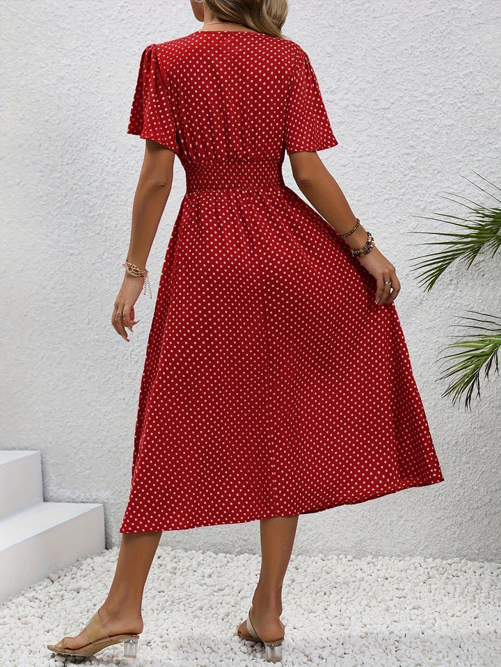 Livia | Damen Sommerkleid mit kurzen Ärmeln
