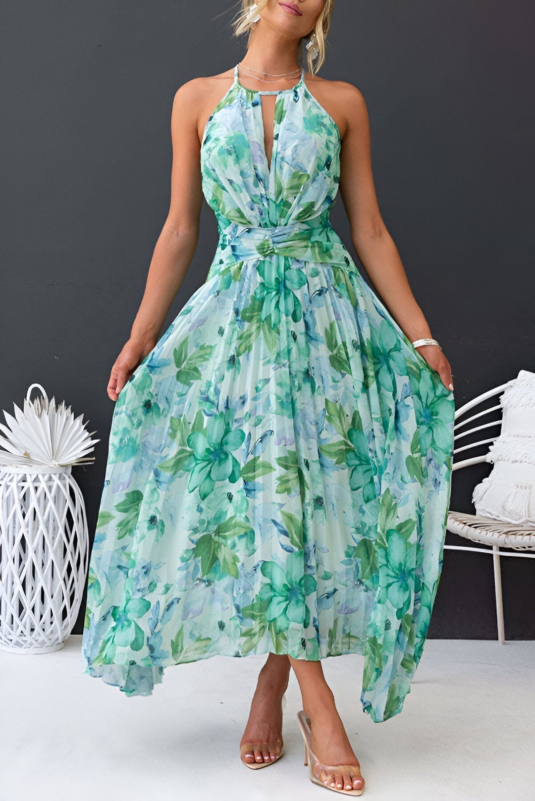 Valeria | Maxikleid Elegante Leichtigkeit für Damen mit Blumenmuster