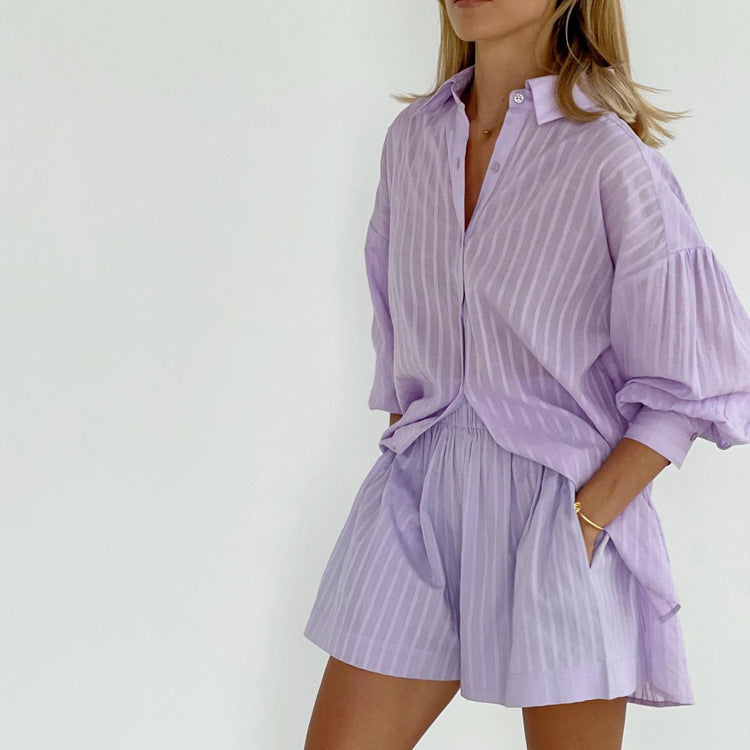 Yselia | Luftiges Button-Up und Shorts Set für Damen