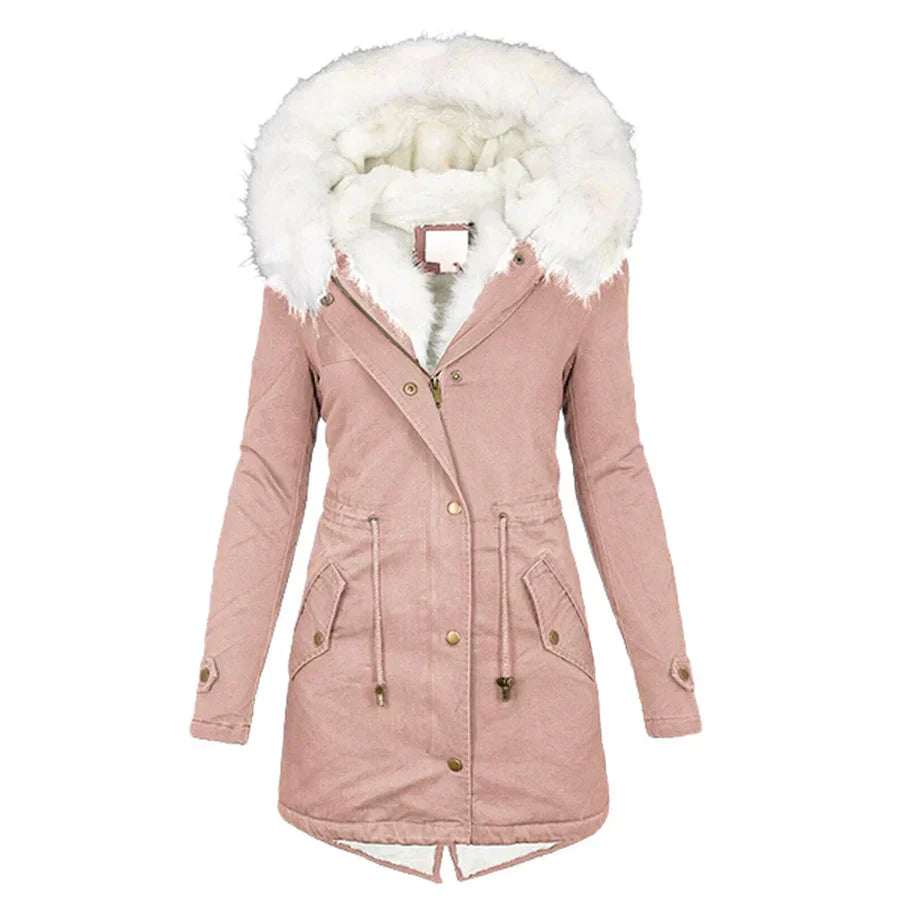 Giulia | Wintermantel für Damen mit Kapuze und langen Ärmeln