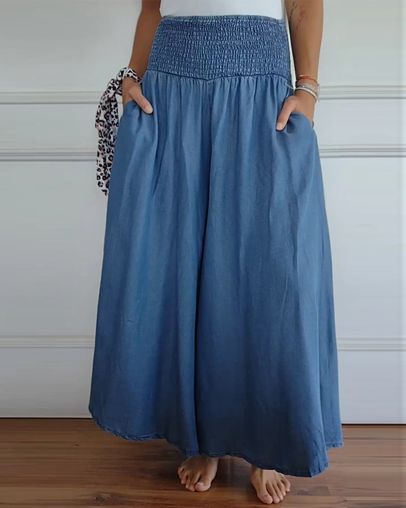 Irene | Bequeme Weite-Hosen für Damen mit hohem Bund