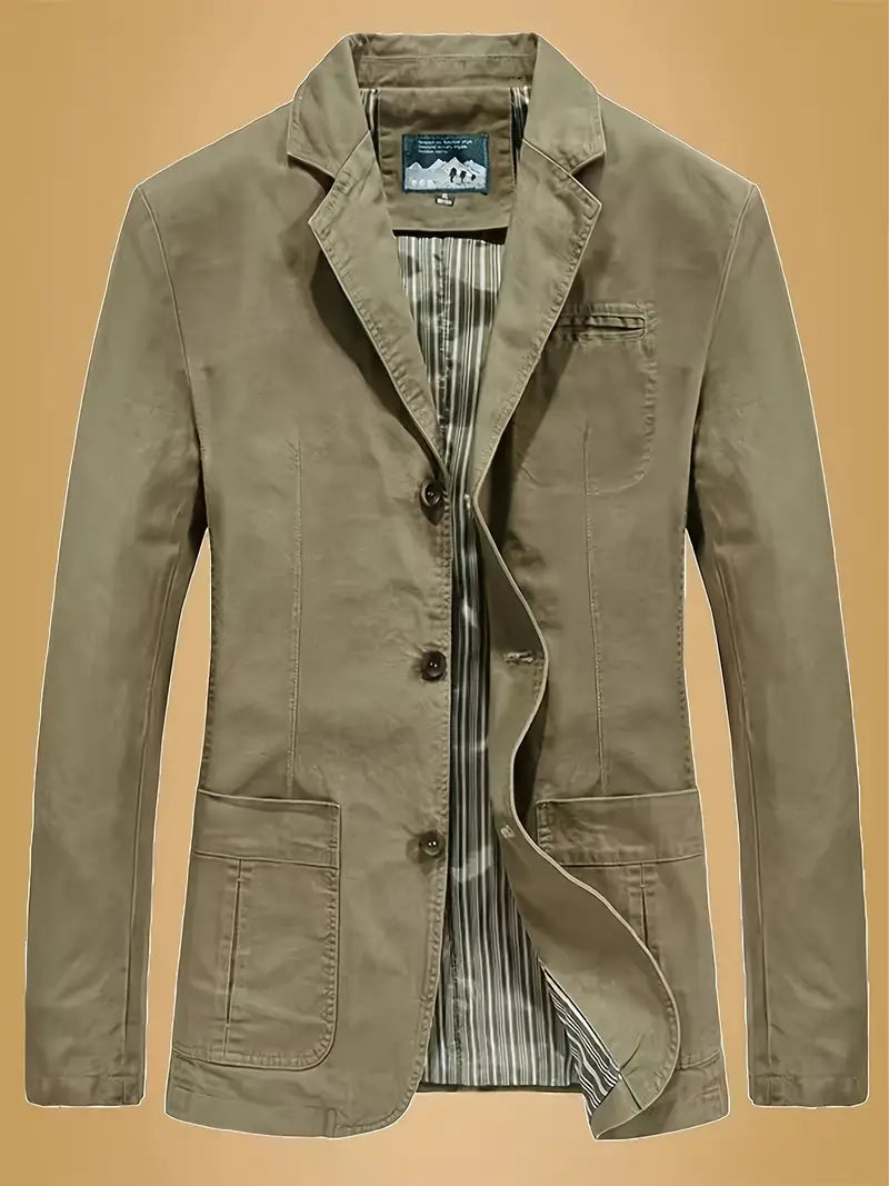 Lässige Herrenjacke für Herren mit langen Ärmeln