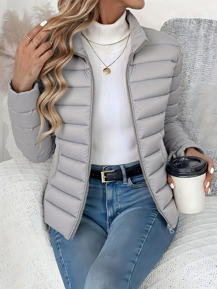 Ravina | Damen Leichter Wintermantel mit Rollkragen und langen Ärmeln