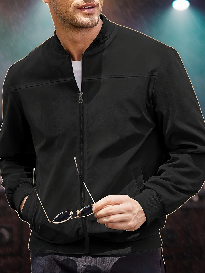 Mason | Stilvolle Zip-Up Jacke für Herren mit Stehkragen und langen Ärmeln