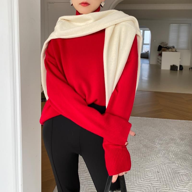 Damen Rollkragenpullover mit langen Ärmeln