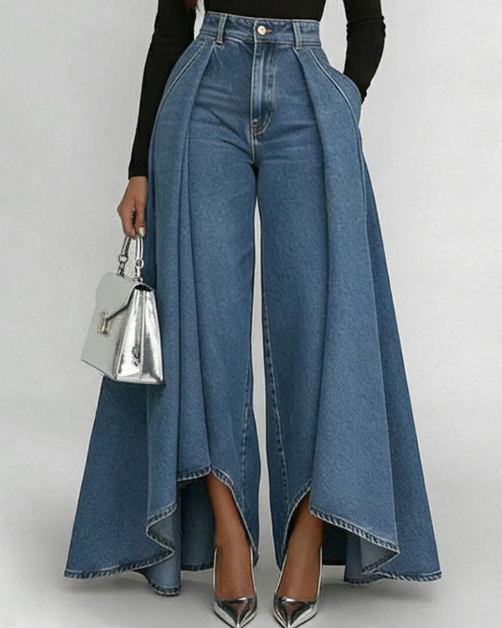 Elegante Weite Hose für Damen mit hohem Bund