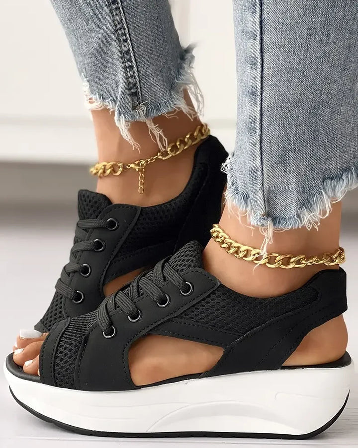 Celeste | Muffin-Sandalen für Damen mit Kontrastierenden Einsätzen