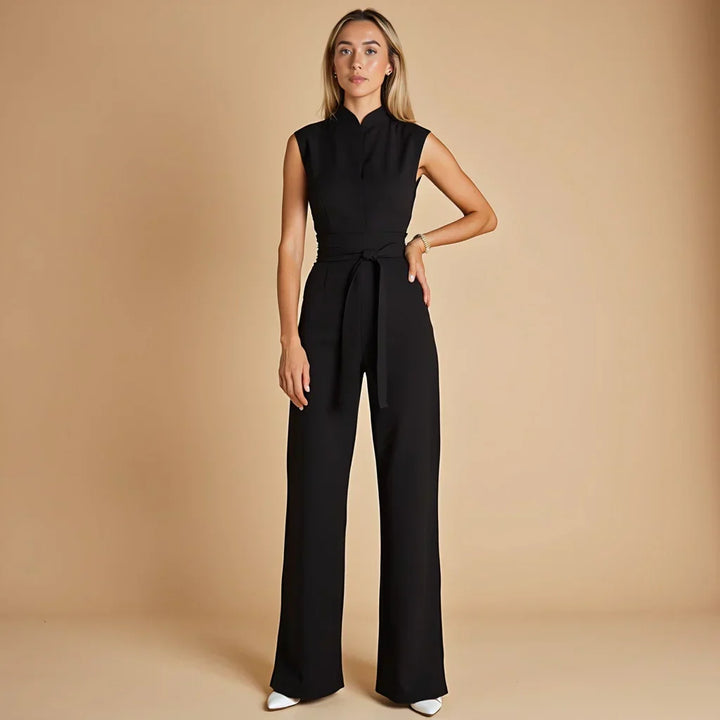 Elise | Ärmelloser Jumpsuit für Damen mit Stehkragen