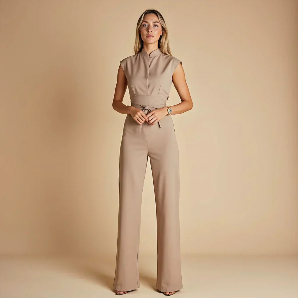Elise | Ärmelloser Jumpsuit für Damen mit Stehkragen