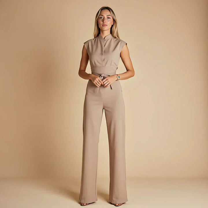 Elise | Ärmelloser Jumpsuit für Damen mit Stehkragen