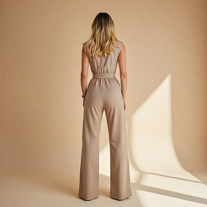 Elise | Ärmelloser Jumpsuit für Damen mit Stehkragen