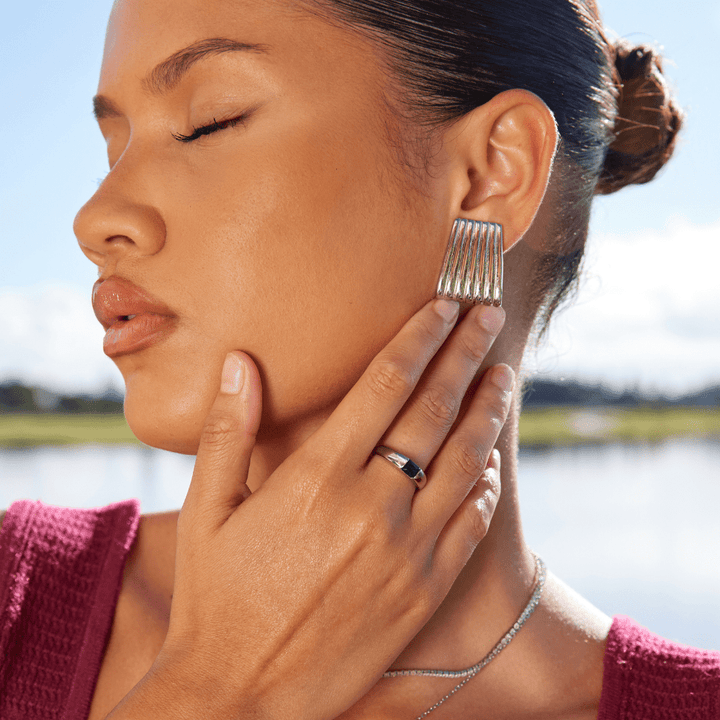 Silberring Ember und Smaragd