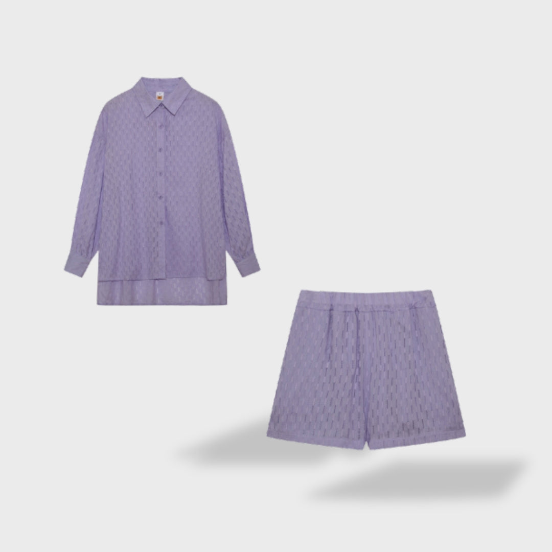 Marriane | Elegante Raffinesse Ensemble für Damen mit V-Ausschnitt und 3/4-Ärmeln