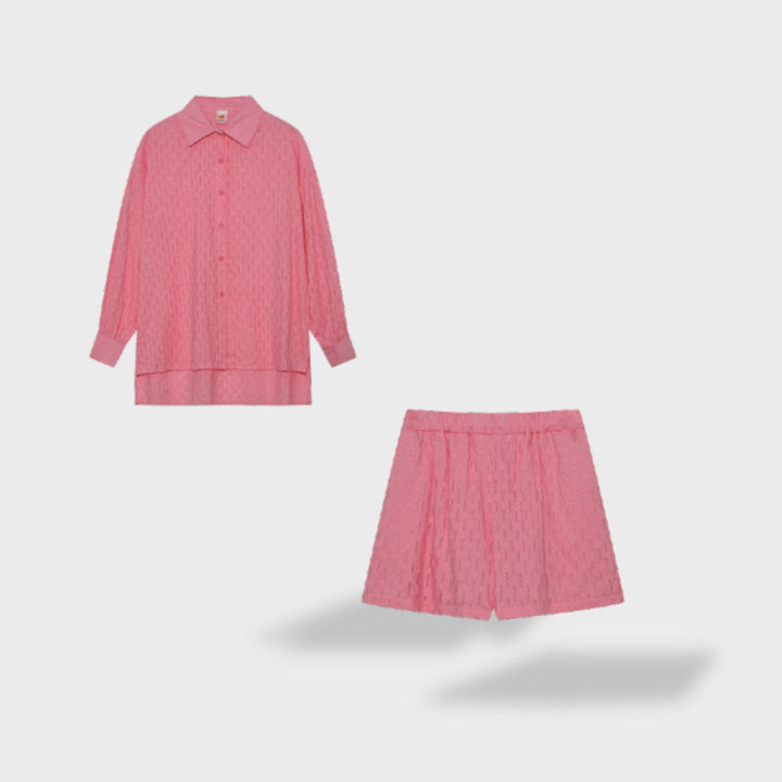 Marriane | Elegante Raffinesse Ensemble für Damen mit V-Ausschnitt und 3/4-Ärmeln