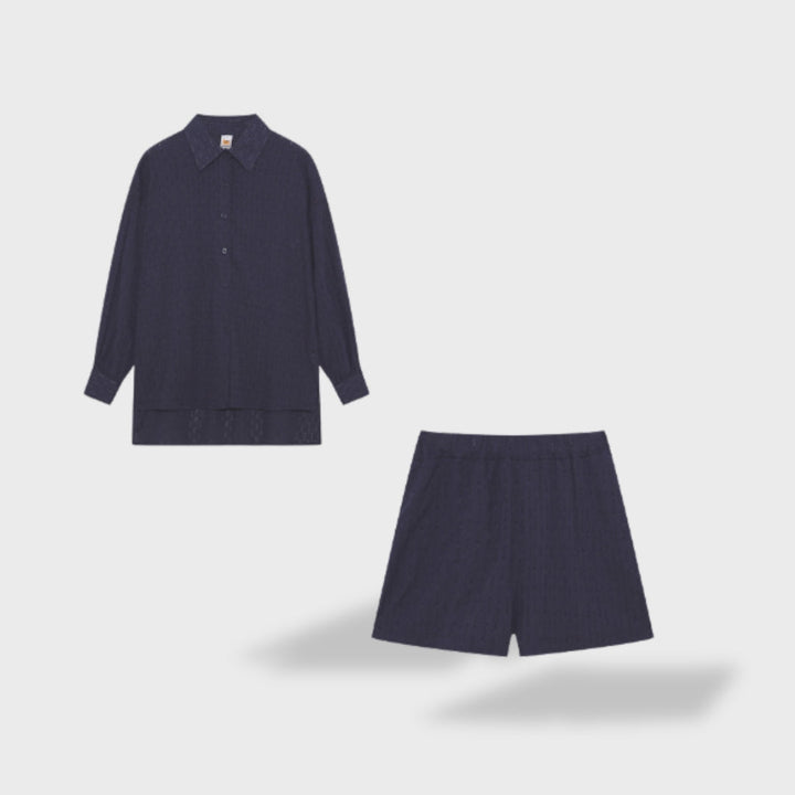 Marriane | Elegante Raffinesse Ensemble für Damen mit V-Ausschnitt und 3/4-Ärmeln