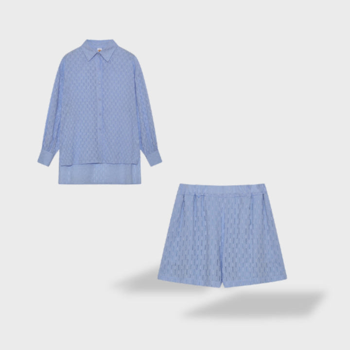 Marriane | Elegante Raffinesse Ensemble für Damen mit V-Ausschnitt und 3/4-Ärmeln