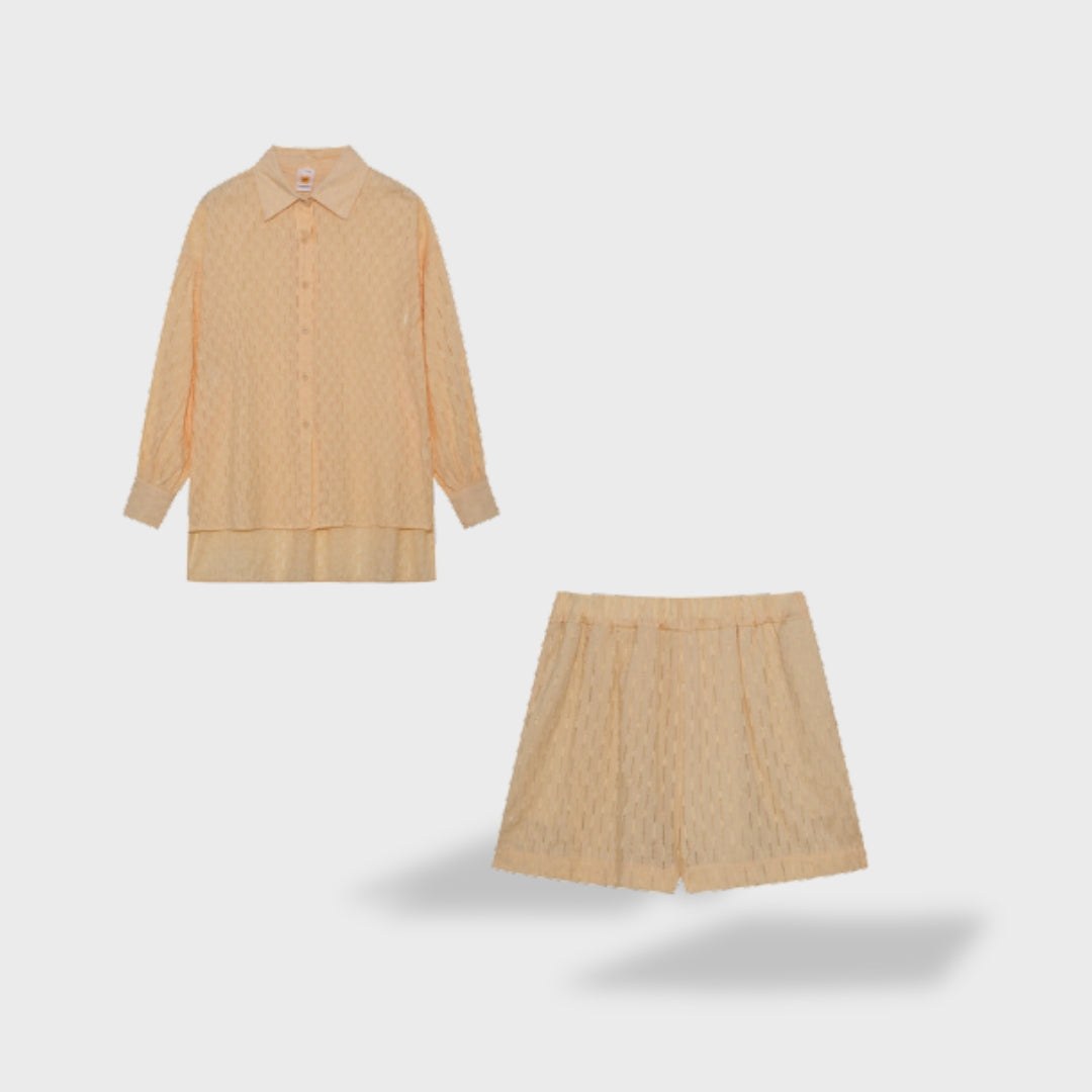 Marriane | Elegante Raffinesse Ensemble für Damen mit V-Ausschnitt und 3/4-Ärmeln