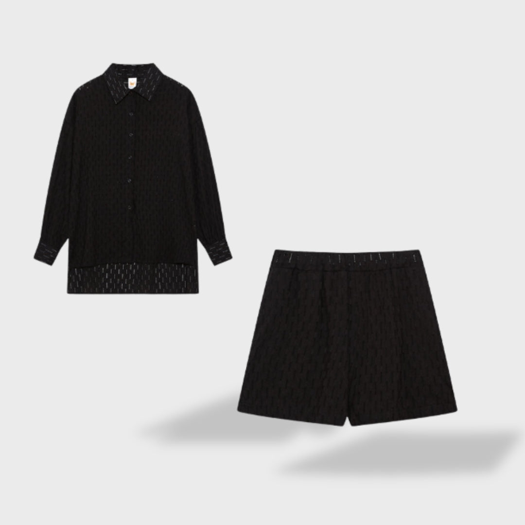 Marriane | Elegante Raffinesse Ensemble für Damen mit V-Ausschnitt und 3/4-Ärmeln