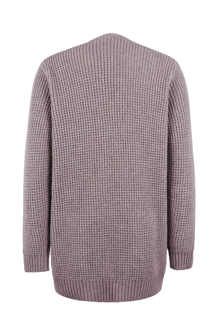 Esmae | Lange Strickjacke für Damen mit V-Ausschnitt und langen Ärmeln