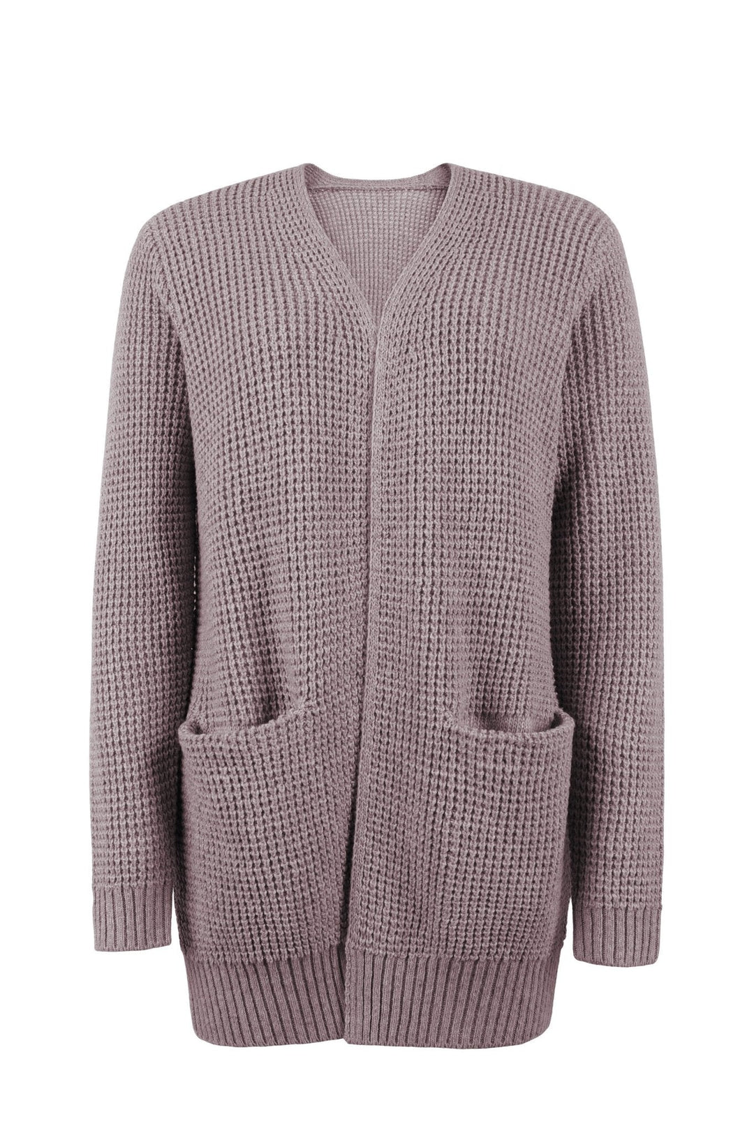 Esmae | Lange Strickjacke für Damen mit V-Ausschnitt und langen Ärmeln