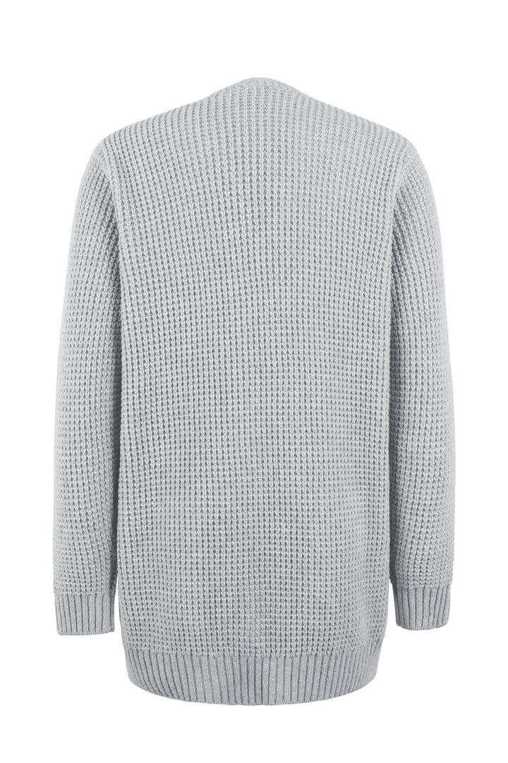 Esmae | Lange Strickjacke für Damen mit V-Ausschnitt und langen Ärmeln