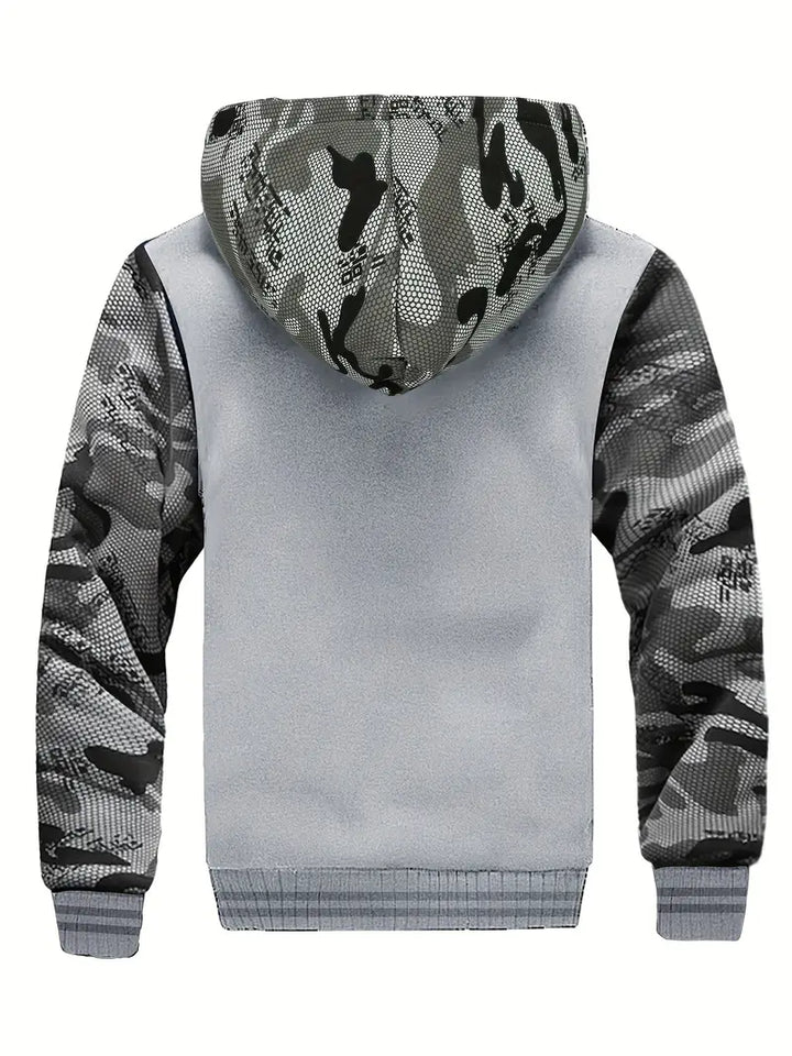 Noah | Warme Herren Jacke mit Kapuze und langen Ärmeln