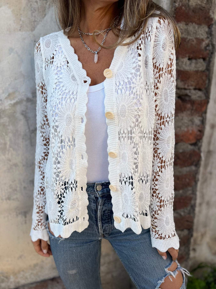 Nadia | Bequemer Cardigan für Damen mit V-Ausschnitt und langen Ärmeln