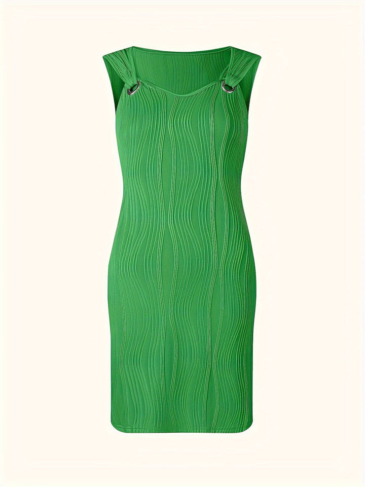 Macy | Elegantes Ärmelloses Minikleid für Damen mit Streifen und V-Ausschnitt