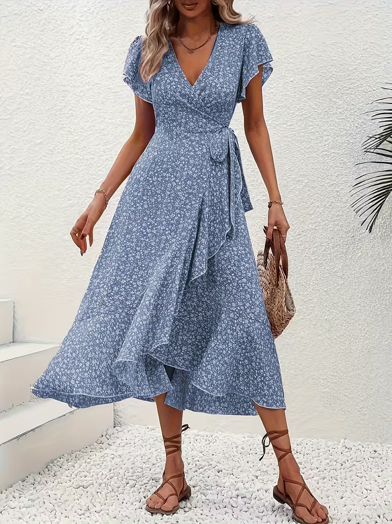 Elara | Fließendes, Bauch-umspielendes Wickelkleid für Damen