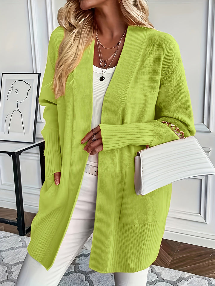 Flor | Gemütlicher Strickcardigan für Damen mit V-Ausschnitt und langen Ärmeln