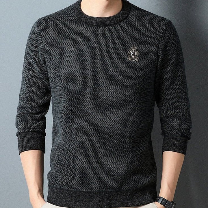 Jens Gemütlicher Strickpullover für Männer für Herren mit Rundhalsausschnitt