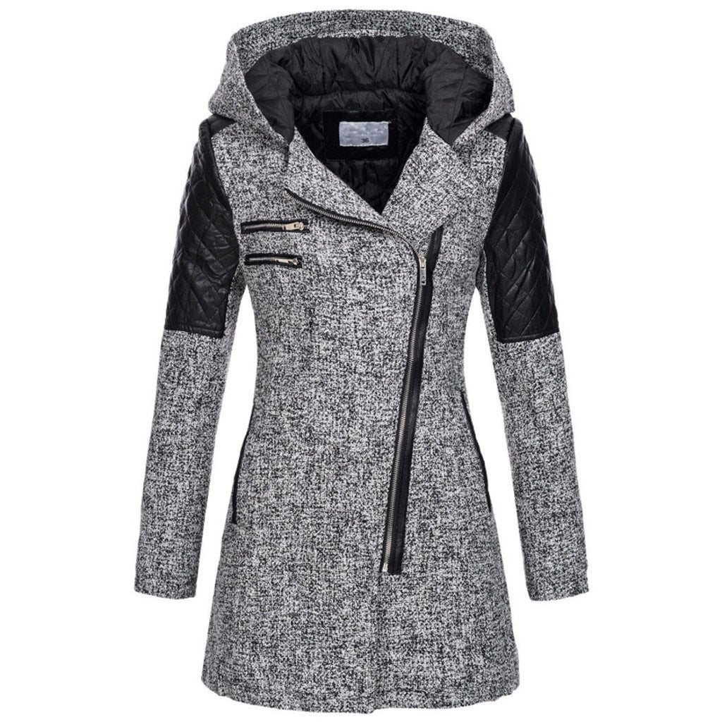 Rose | Winterjacke für Damen mit Kapuze und langen Ärmeln