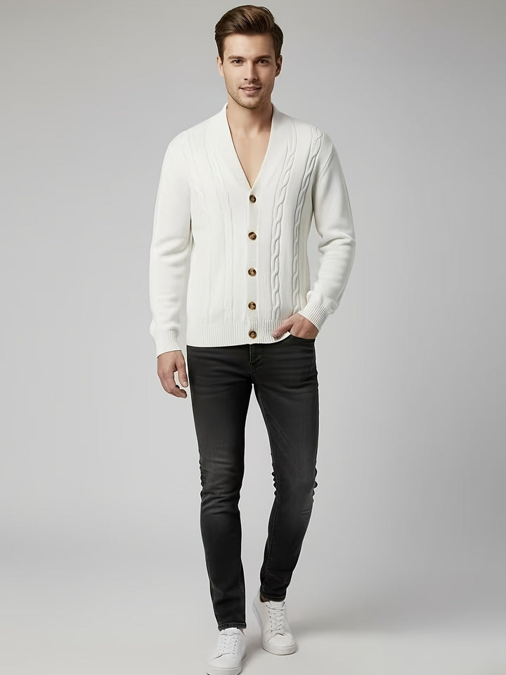 Kilian | Herren Langarm-Cardigan mit Knöpfen