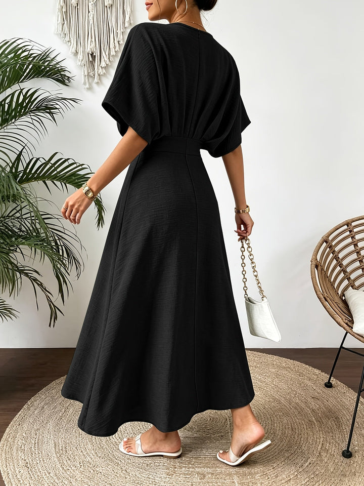 Damen Midikleid mit V-Ausschnitt