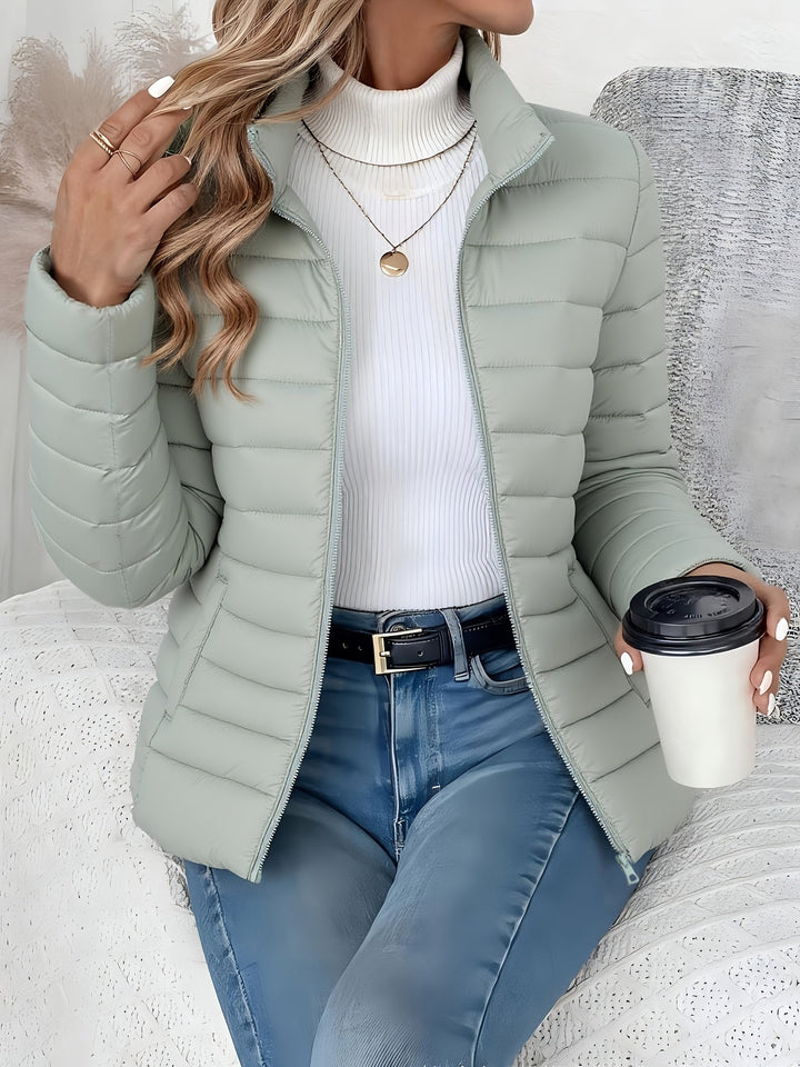 Ravina | Damen Leichter Wintermantel mit Rollkragen und langen Ärmeln