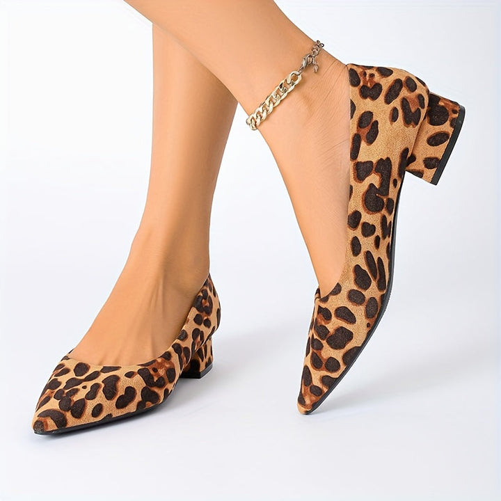Dina | Leopardenmuster Spitz-Zeh High Heels Pumps für Damen