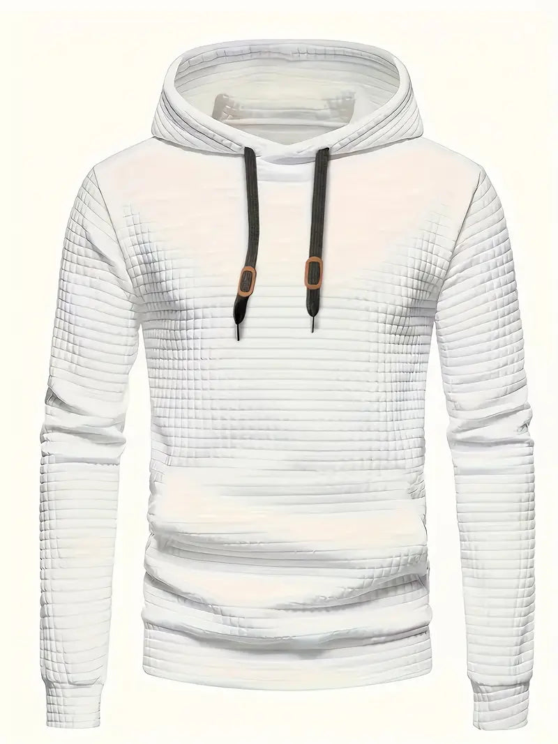 Emanuele | Männer Waffel Casual Hoodies für Herren mit Kapuze und langen Ärmeln