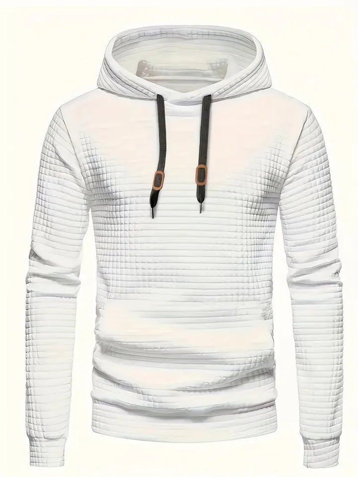 Emanuele | Männer Waffel Casual Hoodies für Herren mit Kapuze und langen Ärmeln