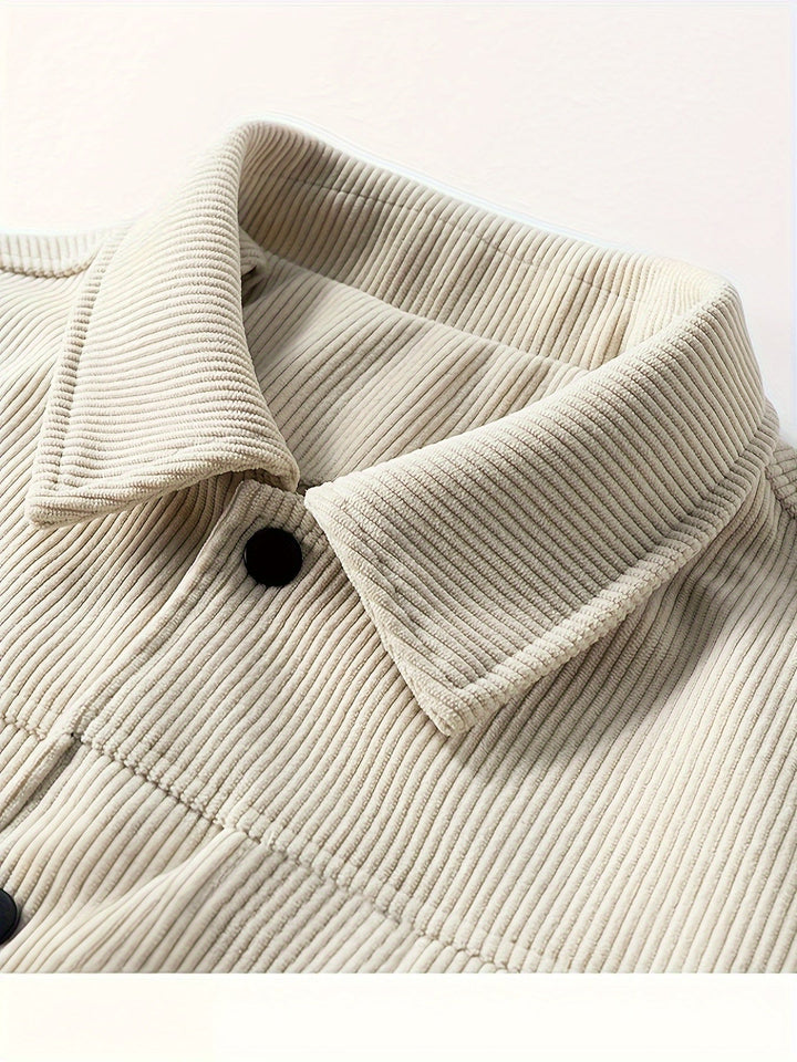 Elegante Cordjacke für Herren mit langen Ärmeln