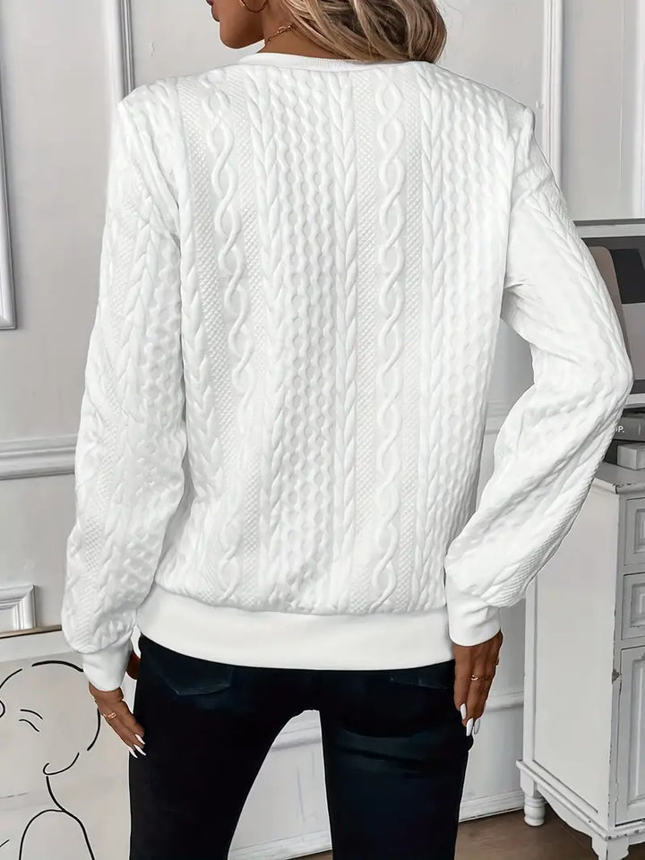 Chloe | Lässiges Sweatshirt für Damen mit Langen Ärmeln und Reißverschluss