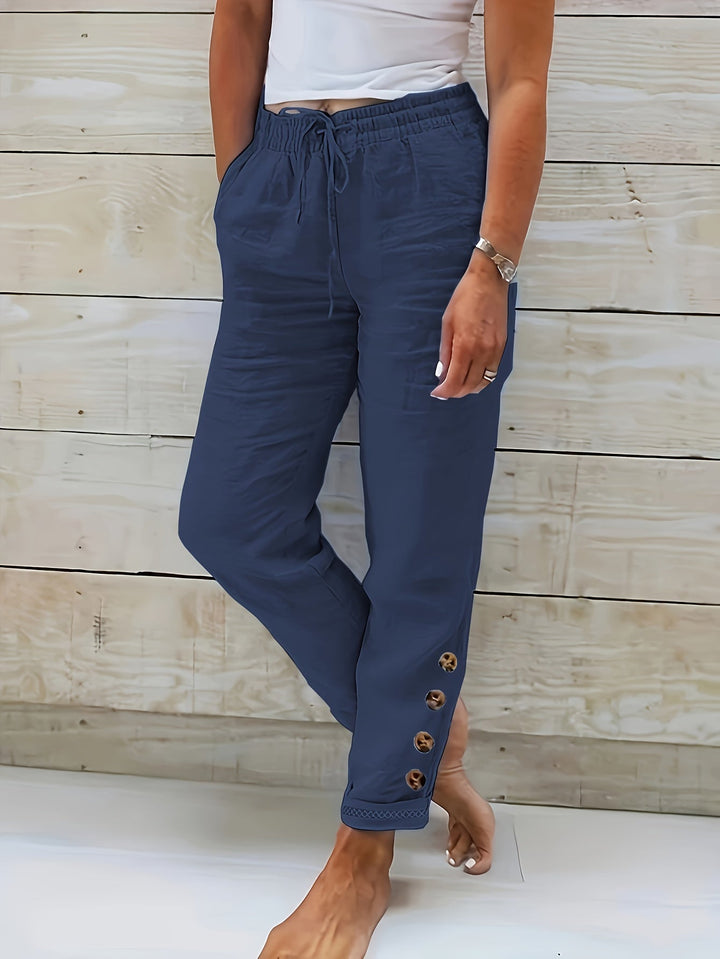 Lana | Slim Straight Hose für Damen mit hohem Bund