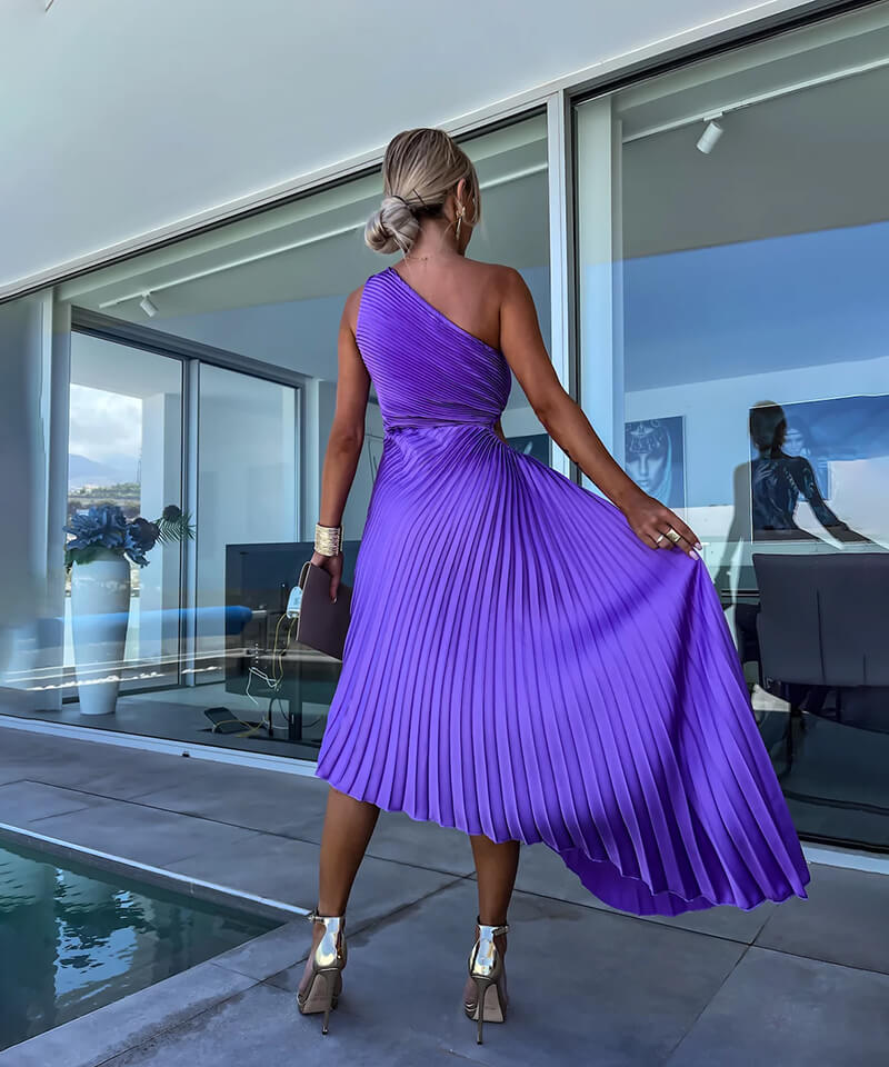 Celeste | Elegantes Midi-Kleid für Damen mit einem Schulterträger