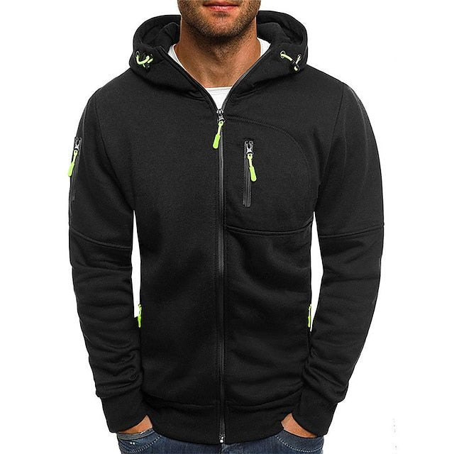 Mave | Kapuzenjacke für Herren mit Reißverschluss und langen Ärmeln