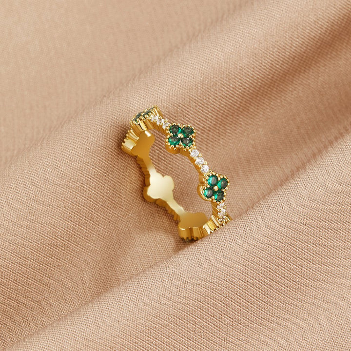 Marisol | Ring aus Kristall in Form eines Kleeblattes für Damen