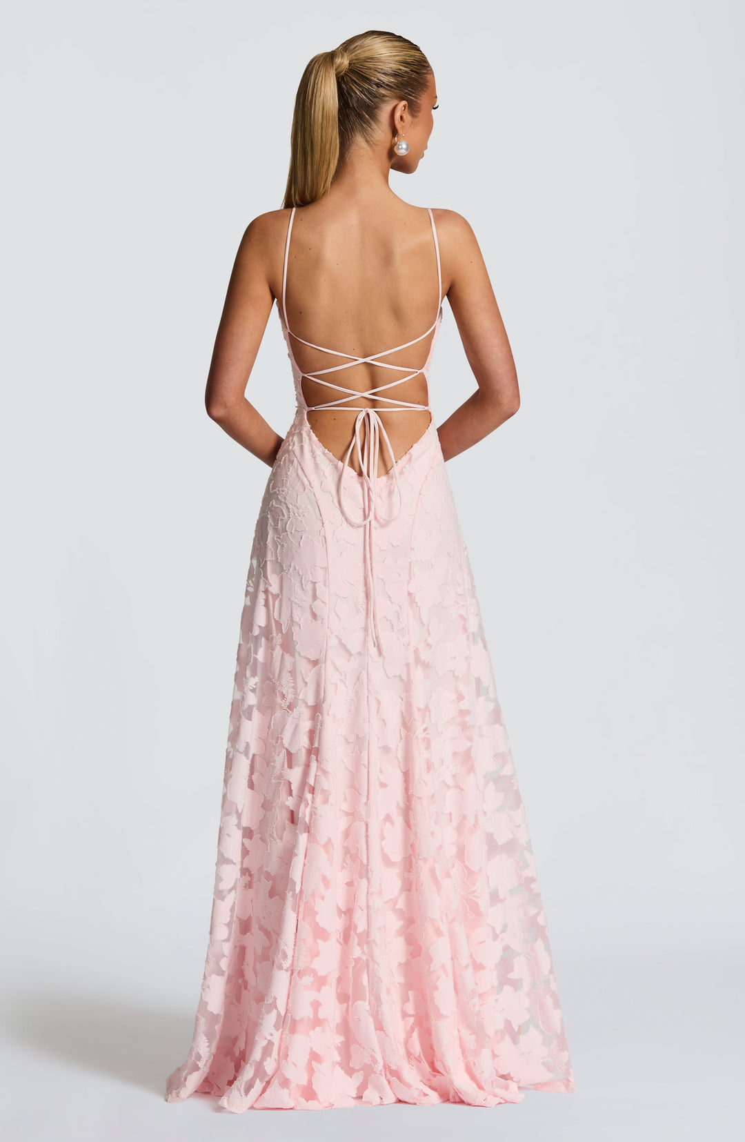 Damen Lace-Up-Maxikleid