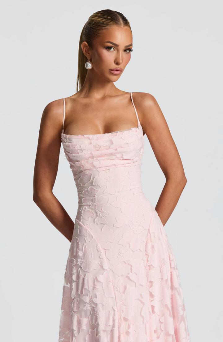 Damen Lace-Up-Maxikleid