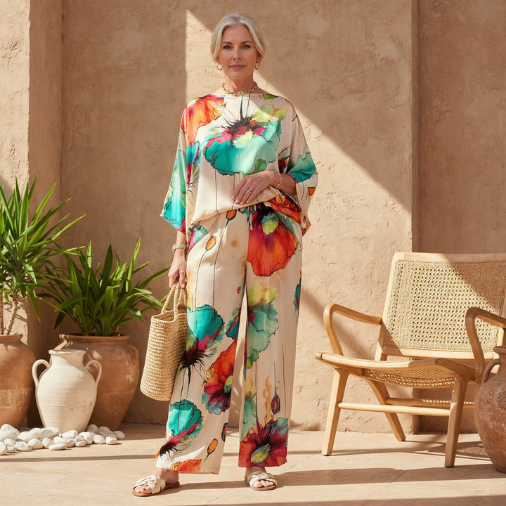 Emmarie | Elegantes Bedrucktes Set für Damen mit Blumenmuster