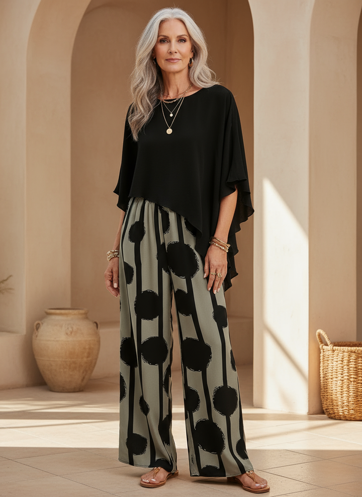 Sabria | Sommer Relaxed Set für Damen mit kurzen Ärmeln